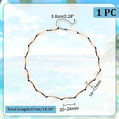 Ожерелье из натуральных ракушек каури для женщин NJEW-UN0001-40