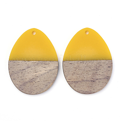 Pendentifs en bois de résine et de noyer&nbsp;RESI-T023-14A
