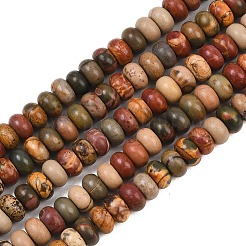 Натуральная полихромная яшма/камень Пикассо/нити бус из яшмы Пикассо&nbsp;G-L647-D10-4x6mm