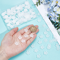 200 шт. 5-лепестковые прозрачные акриловые колпачки для бусин&nbsp;SACR-SP0001-45