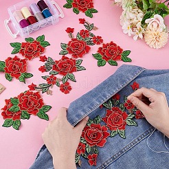 Цветочная вышивка из ткани из полиэстера с утюгом на заплатках&nbsp;PATC-GA0001-53