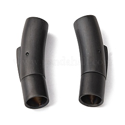 304ステンレススチール製バヨネット留め具  チューブ  艶消し  ガンメタ色  30.5x8x9mm  穴：6mm&nbsp;X-STAS-F131-30B