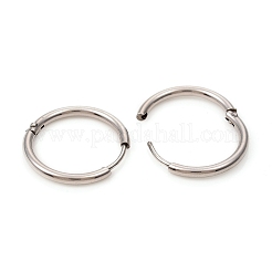 Серьги-кольца Huggie Hoop из нержавеющей стали 201&nbsp;LS-EJEW-L250-01K-P