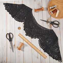 Воротник из полиэстера с компьютерной вышивкой&nbsp;AJEW-WH0314-95B