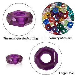 180шт 9 цвета прозрачной смолы европейские бусины RPDL-MP0001-02