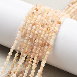 Природный желтый кварц нитей бисера G-RM250104-E7