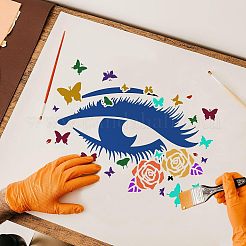 Modelli di stencil per pittura da disegno riutilizzabili in plastica&nbsp;DIY-WH0202-267