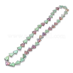 Прозрачные гальванические стеклянные бусины EGLA-C002-HP02