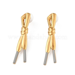 Серьги-гвоздики из нержавеющей стали 304&nbsp;LS-EJEW-R021-07G-02