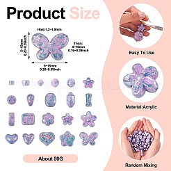 50 г непрозрачных акриловых бусин OACR-TA0003-85