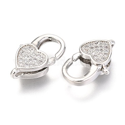 Латунные микро проложить кубического циркония когтя омара застежками ZIRC-O038-26P