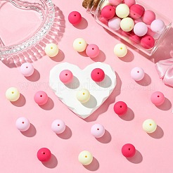 Прорезиненные стиль непрозрачной акриловые бусины&nbsp;LS-MACR-CJC0009-02E