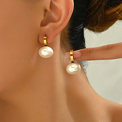 Овальные серьги-кольца из нержавеющей стали RY5370