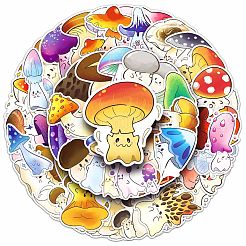 51шт гриб ПВХ самоклеящиеся водонепроницаемые наклейки самоклеящиеся наклейки PW-WG637B4-01