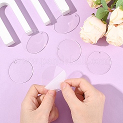 50шт. прозрачные акриловые диски большие подвески&nbsp;TACR-YW0003-12