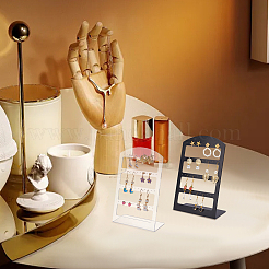 6 шт. 6 стиля 4-уровневые полипропиленовые пластиковые наклонные подставки для сережек&nbsp;EDIS-DR0001-03