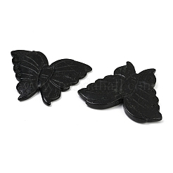 Натуральные резные бусины из черного золота с драгоценными камнями G-G202-02