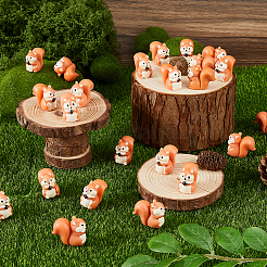 50 Stück Eichhörnchen-Mikrolandschaftsdekorationen aus Kunstharz&nbsp;AJEW-DC0003-41