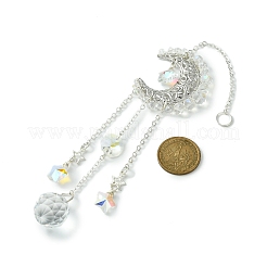 Украшения из железной подвески в виде луны&nbsp;HJEW-JM01260