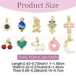 10 pendentif en émail de 10 styles&nbsp;KK-YW0004-51