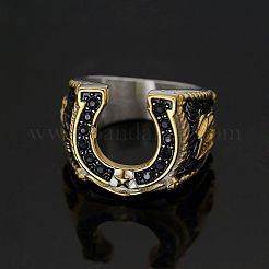 Кольца из нержавеющей стали 304 с микропаве из кубического циркония&nbsp;FS-WG5ACE0-04