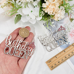 2 épingle à strass « reine d'anniversaire »&nbsp;JEWB-SP0001-11P