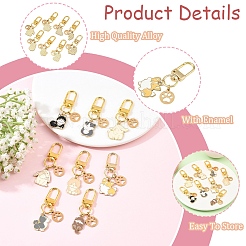 8 шт. подвеска с эмалированными отпечатками собак и лап&nbsp;HJEW-YW00215