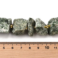Необработанные грубые натуральные зеленые пятна яшмы бусины нити G-Z087-B16