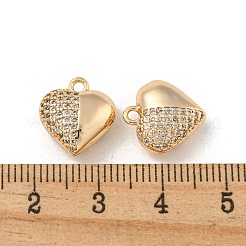 Латунные микропаве прозрачные кубические циркониевые подвески&nbsp;KK-Z057-05G
