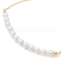 3 шт. круглые бусины-анкелеты из 3-х цветов с драгоценными камнями и ракушками AJEW-AN00707