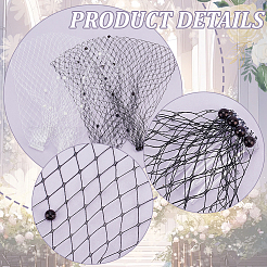 2 шт. 2-цветная полиэстеровая сетчатая вуаль для лица DIY-GA0007-07