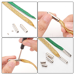 24 комплект 3-х стильных заглушек для шнура-затяжки из сплава&nbsp;FIND-NB0003-86