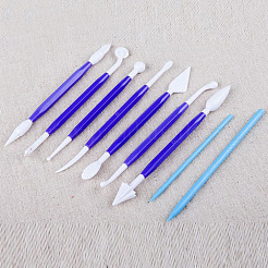 プラスチック粘土ツールセット  ライトクレイクラフトツール  DIYエンボスツール  ミックスカラー  146~175x8mm  7個/セット  150.5x4.5~6.5mm  2個/セット&nbsp;LS-AJEW-L072-25