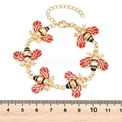 Bracelets à maillons en acier inoxydable 304 émaillé pour femmes&nbsp;BJEW-H641-04G