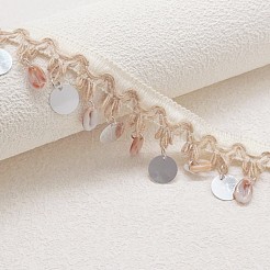 Boho-Strand-Fußkettchen aus natürlichen Muscheln und Kunststoffscheiben mit Quasten&nbsp;WGCB1C3-01