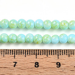 Выпечка окрашенные стеклянные бусины пряди&nbsp;DGLA-N003-4mm-C04