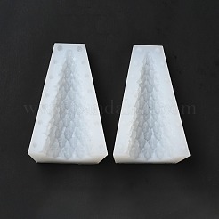 3DクリスマスツリーDIYキャンドル7x7x10.5パーツシリコンモールド  クリスマスツリーの香りのキャンドル作りに  ホワイト  組み立て：5x10cm  内径：[1]のCM&nbsp;CAND-B002-14