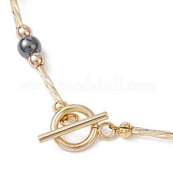 Круглые бусины из синтетического немагнитного гематита&nbsp;NJEW-JN05726