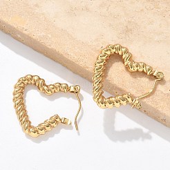 Серьги-кольца из нержавеющей стали 304 для женщин EJEW-L296-038G