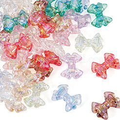 50 Stück 10 Farben UV-beschichtete transparente Acrylperlen&nbsp;TACR-TA0001-90