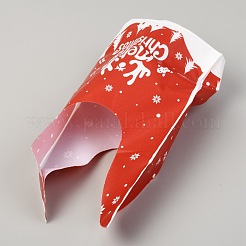 クリスマステーマのビニール袋  クリスマスパーティーのお菓子スナックギフトオーナメント  クリスマステーマの模様  22.6x13.5cm  50個/袋&nbsp;ABAG-L011-A02