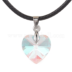 8 шт. 8 стиля гальванизированного стекла сердце цветок луна подвеска ожерелье&nbsp;NJEW-JN05136