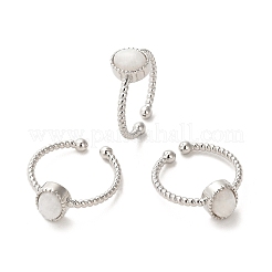 Anello a polsino aperto con pietre preziose naturali&nbsp;RJEW-M166-04P-1