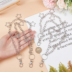 Двухслойные цепи из сплава и железа для джинсовых брюк AJEW-WH0038-37P