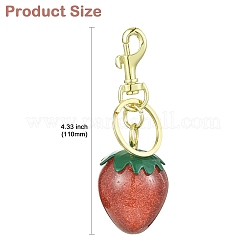 Брелок из смолы с кольцом из цинкового сплава для брелка&nbsp;KEYC-CJC0003-05B-G