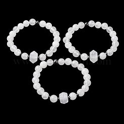 Браслет из натуральных кварцевых бусин для женщин&nbsp;BJEW-A145-01H