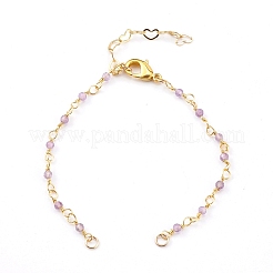 Цепочки из натурального камня ручной работы из бисера изготовление браслетов&nbsp;AJEW-JB00907