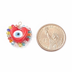 Colgantes hechos a mano del lampwork del ojo malvado&nbsp;PALLOY-JF01472