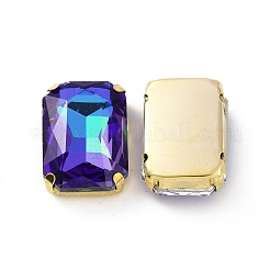 Прямоугольная форма восьмиугольника пришить стеклянные стразы&nbsp;DIY-E062-01G-05