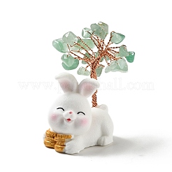 Украшения из натурального зеленого авантюринового дерева DJEW-E007-01RC-07